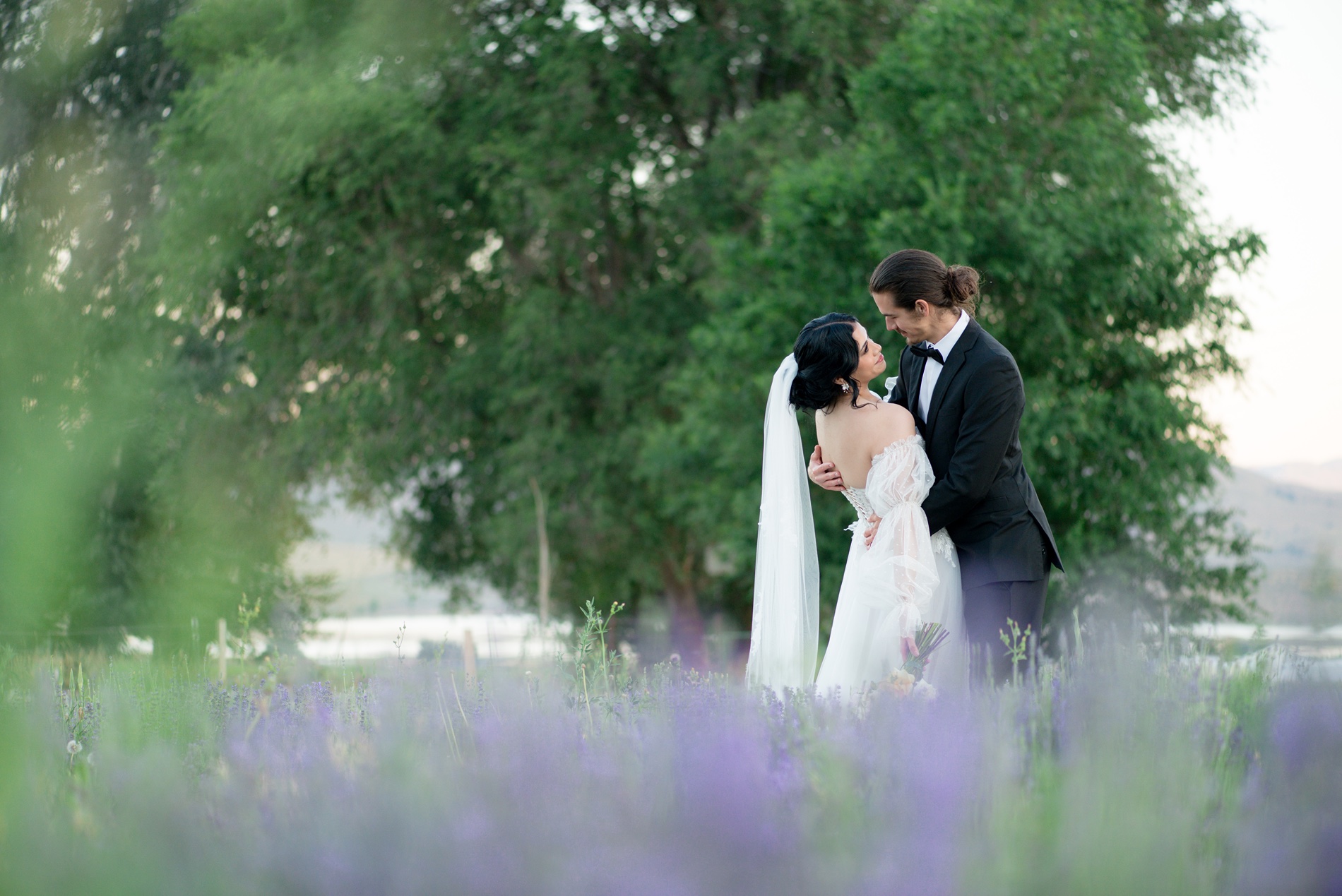 bride-and-groom-dip-in-lavender-field